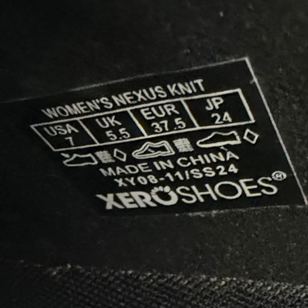 Xero Nexus Knit Shoes Women’s Size 7 Black White Minimalist Barefoot